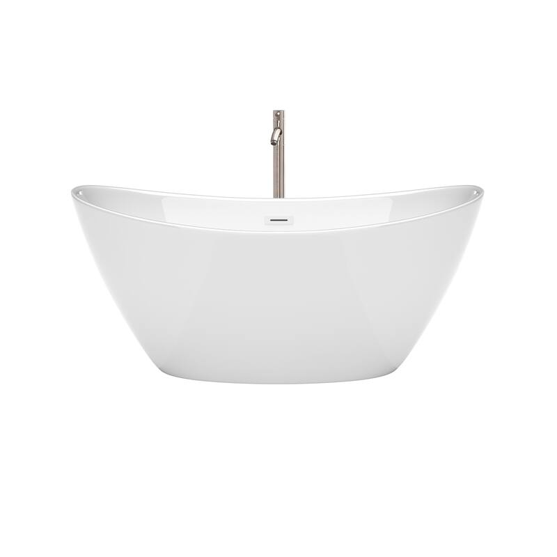 Wyndham Collection WCBTE652060-ATP Dorrit 60" Free Standing Acrylic