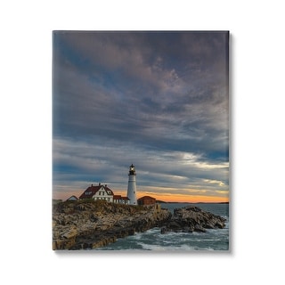 Stupell Seaside Lighthouse Beacon Coast Canvas Wall Art by Rick Berk ...