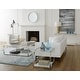 preview thumbnail 4 of 2, Jasper Console Table in White Glass and Polished Stainless Steel