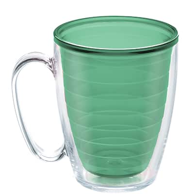 Tervis Clear & Colorful Tabletop Made in USA Double Walled Insulated Travel Tumbler, Mangrove Green - 16oz Mug