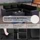 preview thumbnail 31 of 99, Outdoor Patio Furniture Set, All Weather PE Wicker Sectional Conversion Sofa set with Firepit(Optional)