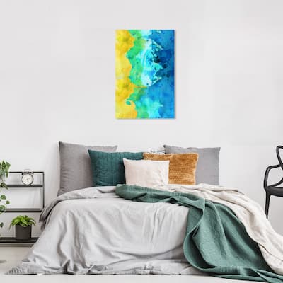 Wynwood Studio Canvas Abstract Thousand Words Blue and Modern & Contemporary Wall Art Canvas Print