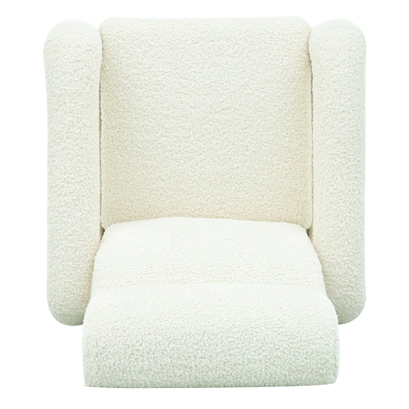 31.25" Push Back Recliner Armchair Upholstered Recliner Chair Single Sofa with Adjustable Backrest for Living Room, Light Grey