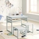 preview thumbnail 18 of 18, Max & Finn Signy Kids Table and 2 Chairs Set with Adjustable Heights, Pink/White