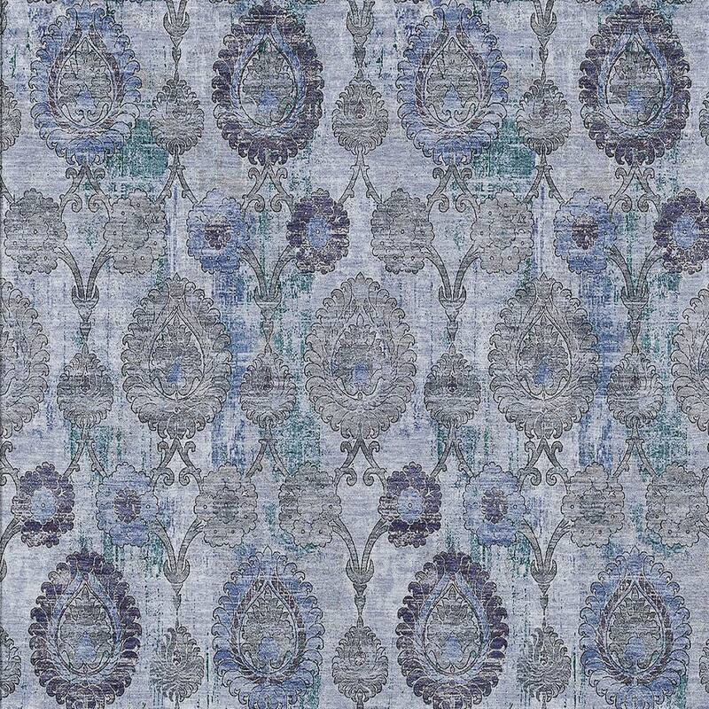 HomeRoots Damask Transitional Rectangle Outdoor Rug