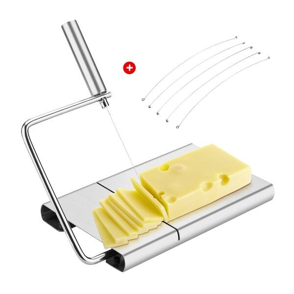 Shop Hk Cheese Slicer Cheese Cutter Wire Cutter W 5 Extra Stainless Steel Wires For Hard And Semi Hard Cheese Butter Overstock 29606035