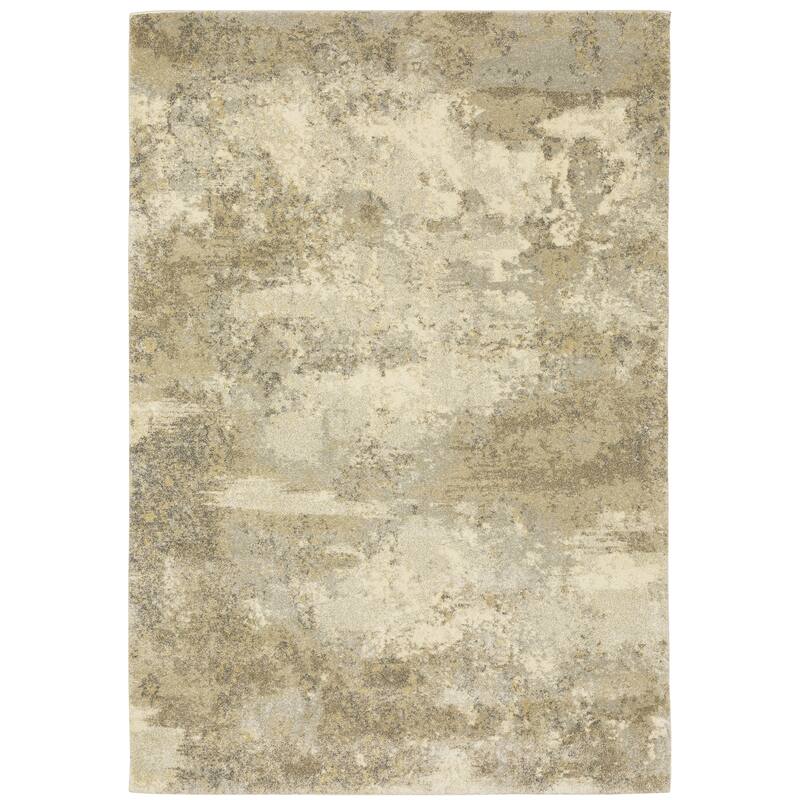Style Haven Anton Contemporary Abstract Yellow/Gold Area Rug