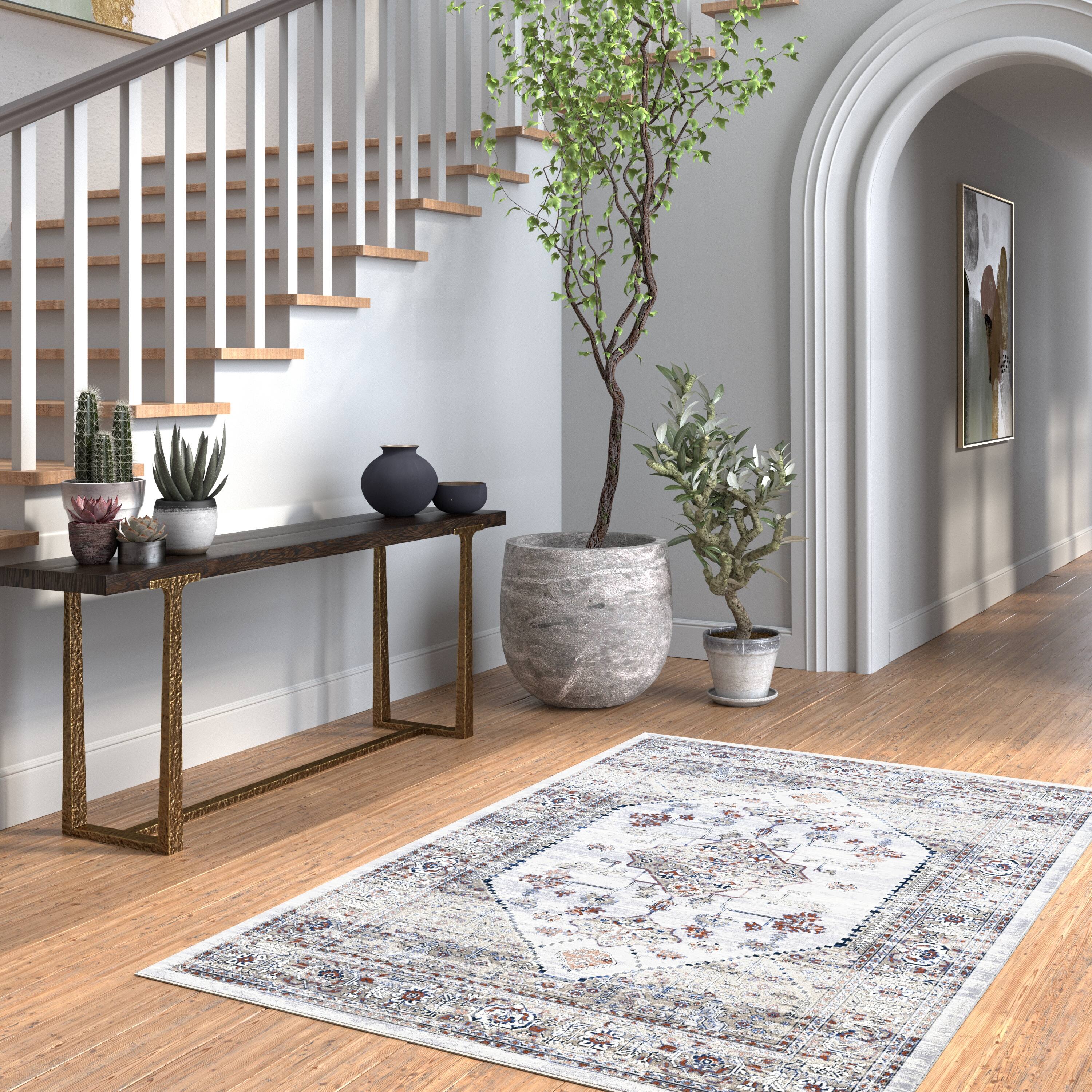 Natural/Blue/Rust Area Rug 47"×67" Bed Bath & Beyond 39303247