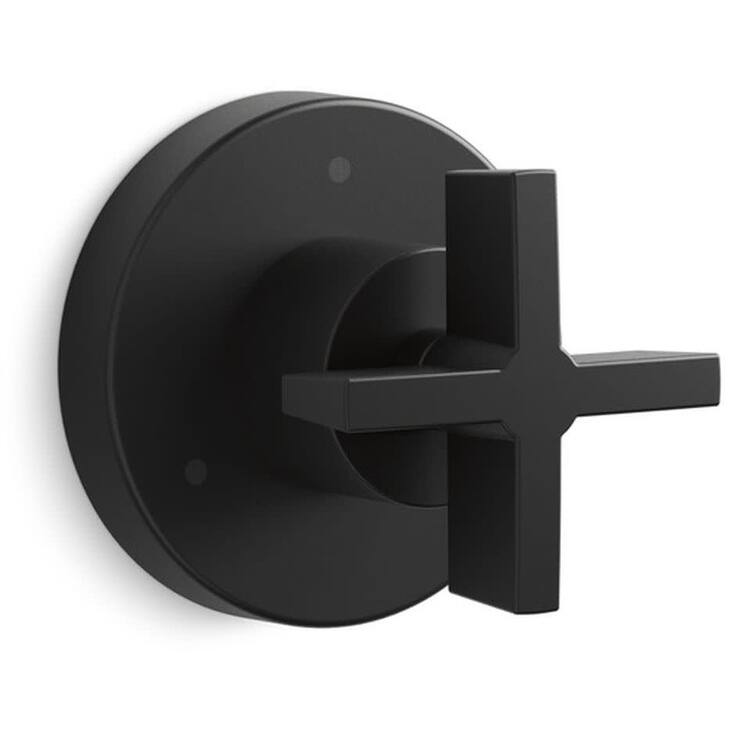Kallista One Cross Handle Diverter Valve Trim - Less Rough In - Matte Black