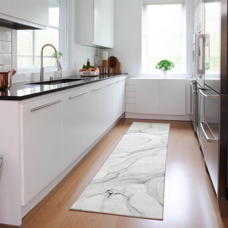 Alrim Artistic Abstract Weather Resistant Blended Style Outdoor Rug