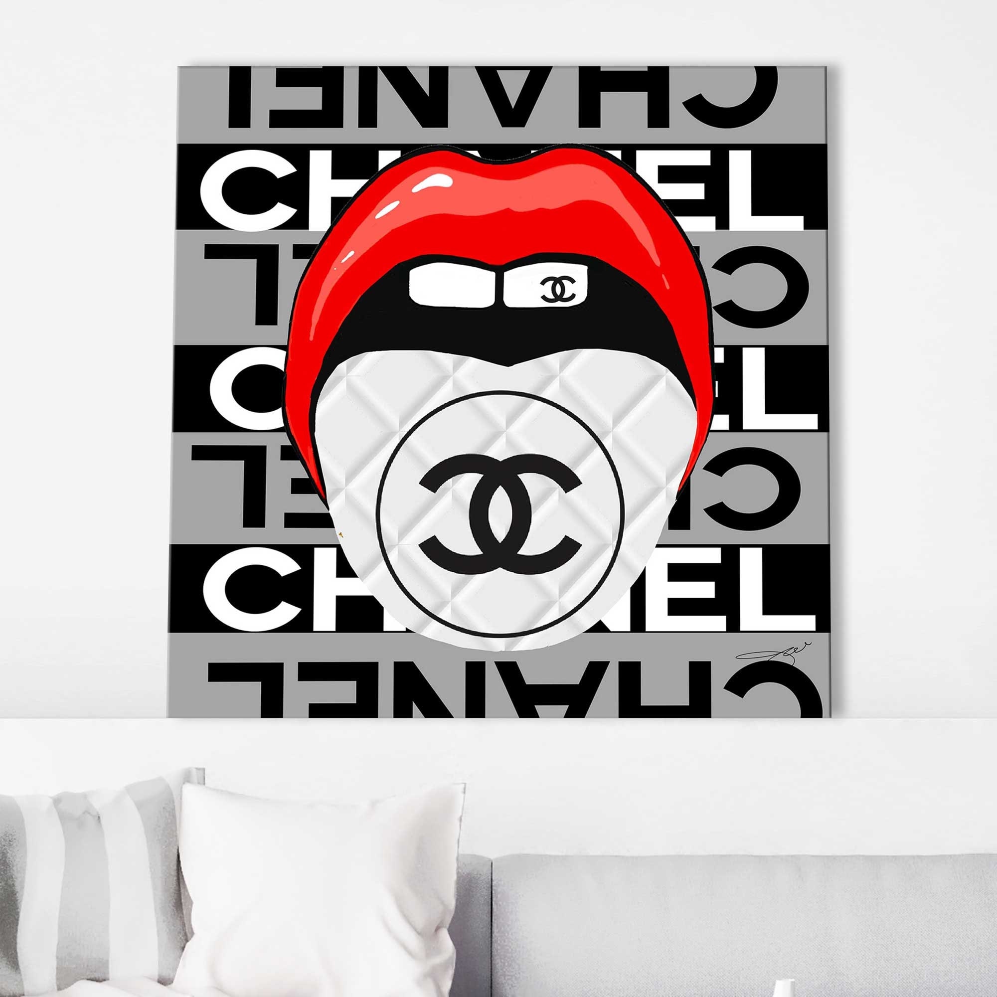 Chanel Tongue by Jodi Print on Canvas - On Sale - Bed Bath