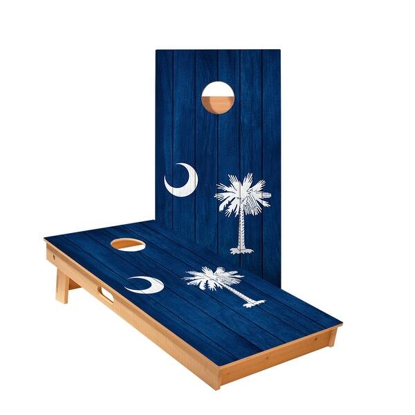 slide 2 of 5, South Carolina Flag Cornhole Boards NO Bags - Add Board Lights