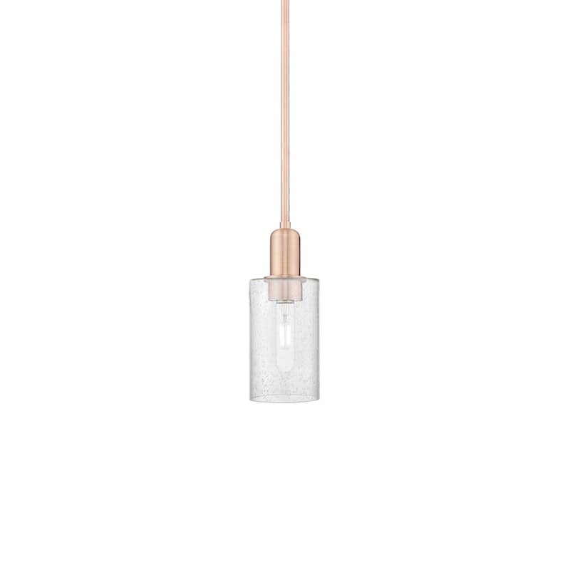 Innovations Lighting 716-1S-10-5 Clymer Pendant Clymer 5" Wide Mini - Antique Copper / Seedy