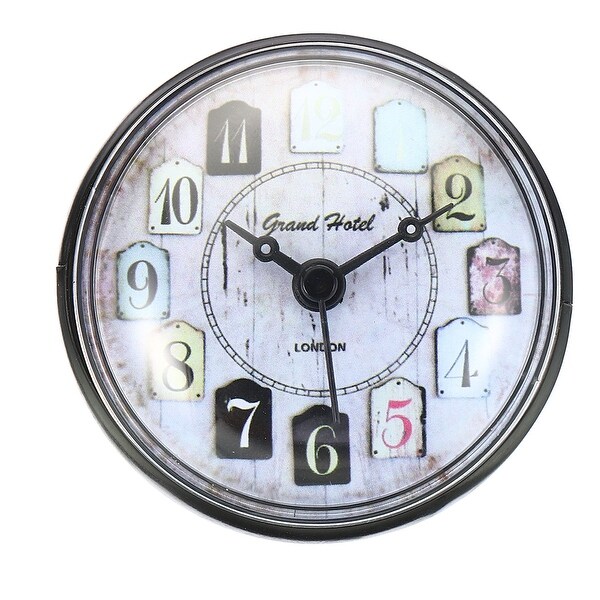 Waterproof Shower Clock Mini Bathroom Mirror Wall Clocks W Suction Cup Black