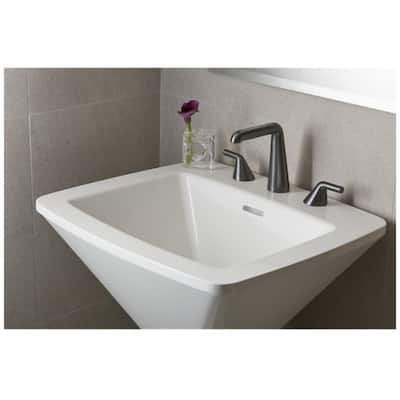 Kallista Rectangular Stone Composite Pedestal Bathroom Sink with