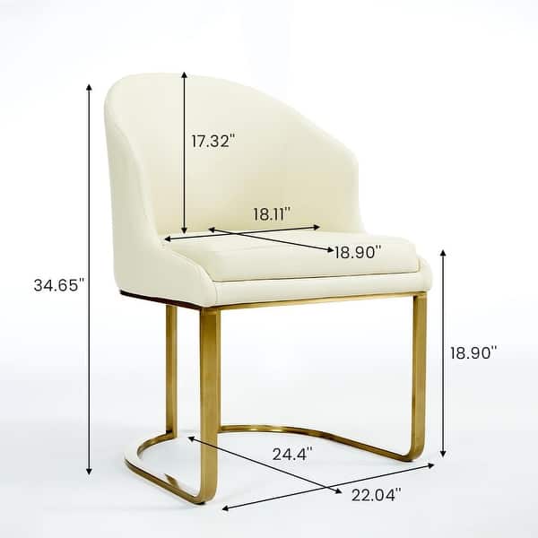 dimension image slide 8 of 11, Modern Marble Dining Table with White Rectangular Tabletop Gold Stainless Legs, Dining Room Table