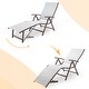 preview thumbnail 34 of 56, Outdoor Aluminum Folding Adjustable Chaise Lounge Chair and Table Set