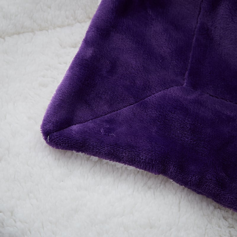 Sherpa Fleece Throw Blanket Reversible Plush Bed Blanket