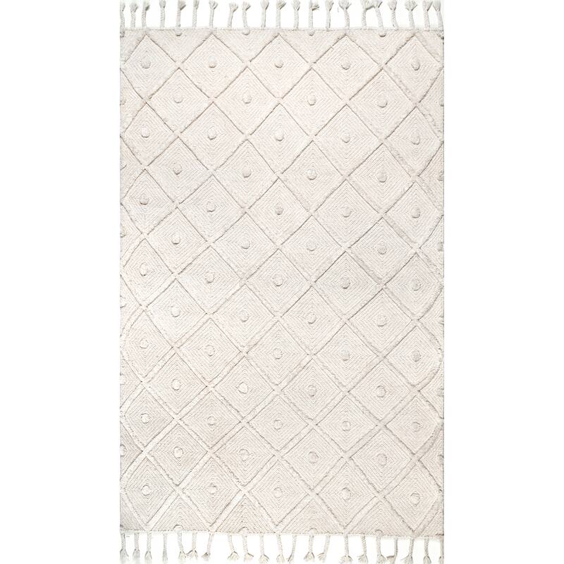 Nuloom Jinny Moroccan Wool Tasseled Area Rug