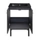 preview thumbnail 6 of 5, Classe 24 In. Black Oak Bathroom Vanity With Black Ceramic Sink Top