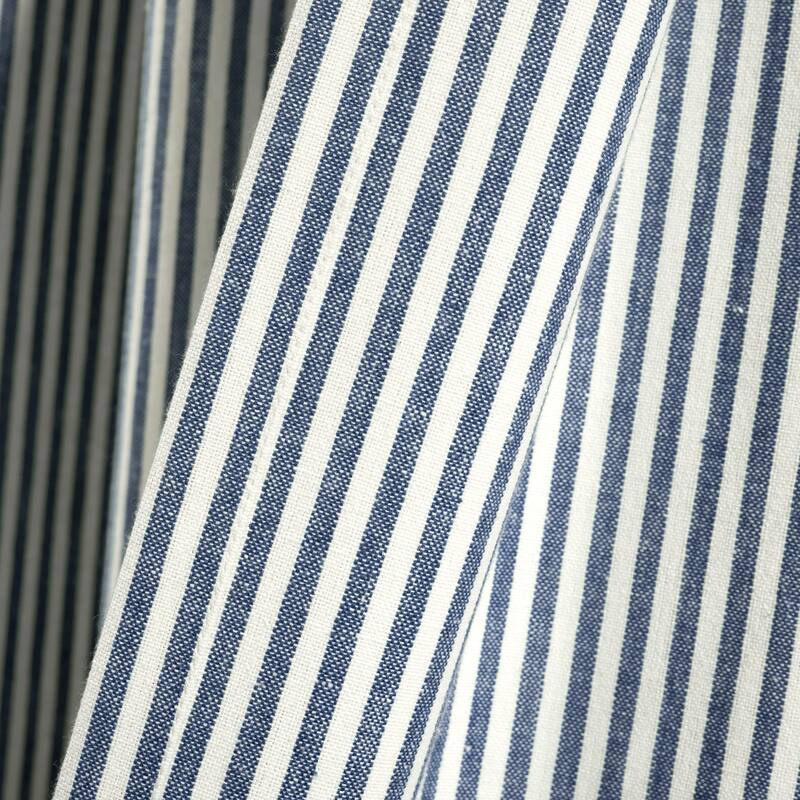 Lush Decor Farmhouse Vintage Stripe Yarn Dyed Cotton Back Tab/Rod Pocket Window Curtain Panels