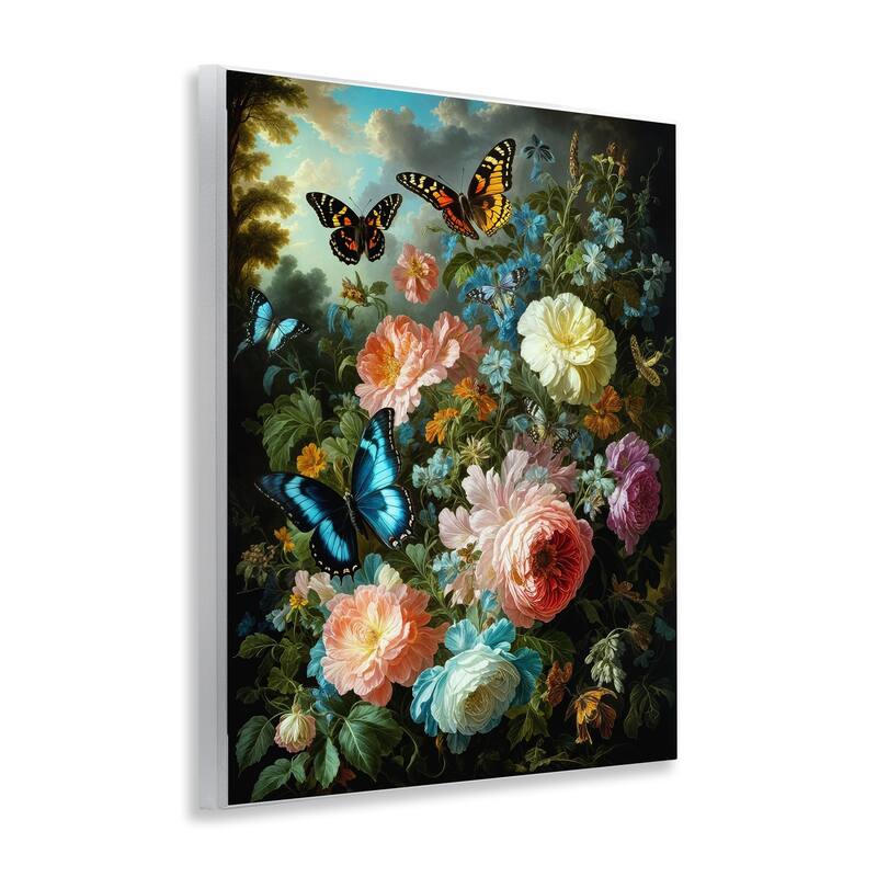 Stupell Blooming Roses & Monarch Butterflies Wall Plaque Art Design By Tabz Jones