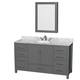 Option Dark Gray / White Carrara Marble Top / Brushed