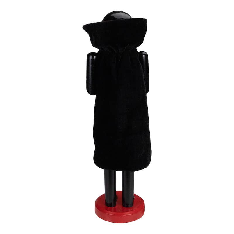 Vampire Wooden Halloween Nutcracker - 14" - Black and Red