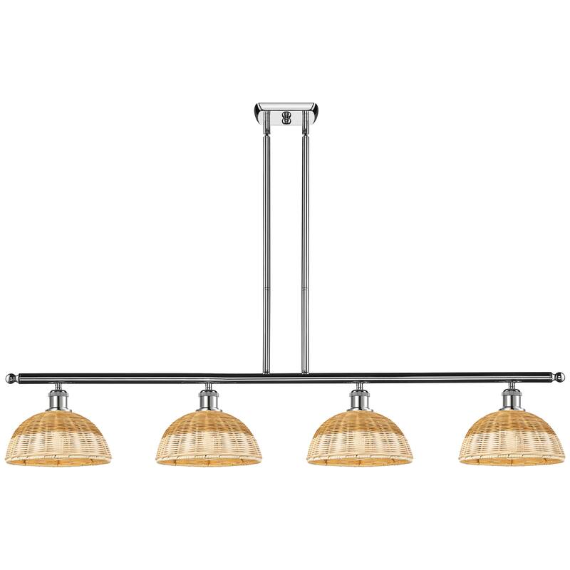 Innovations Lighting Endless Possibilities Ballston - Bristol Natural II - 4 Light 48" Stem Hung Island Light with 9" Shades - Polished Chrome