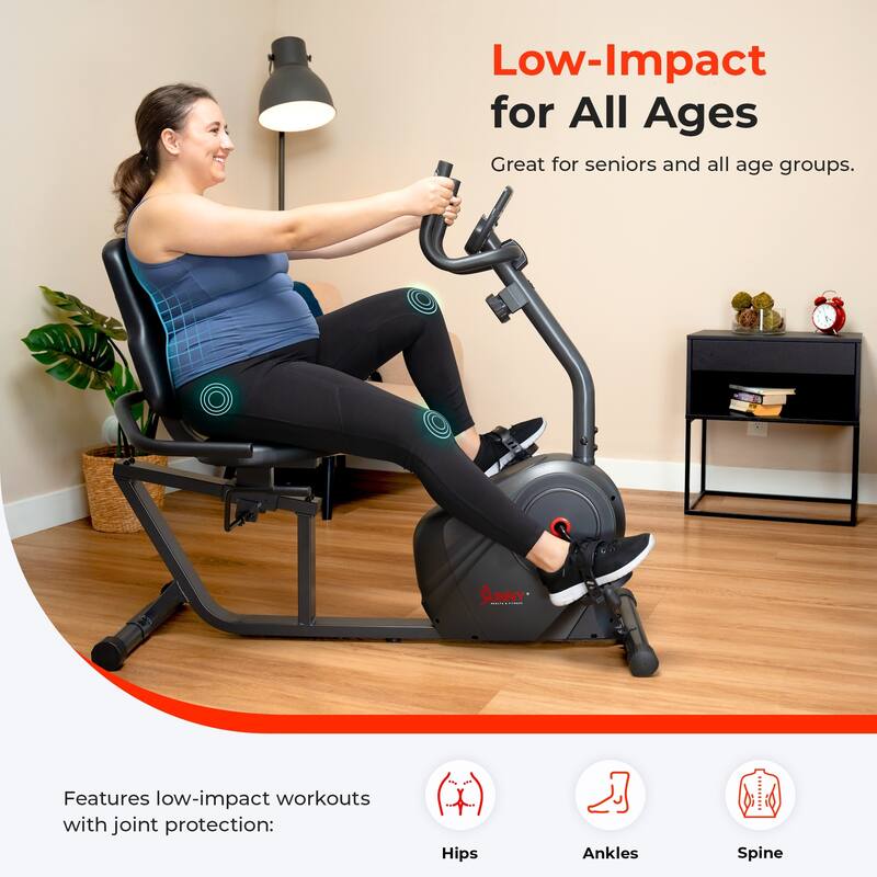 Connected Recumbent Bike RB4616 SMART - Black Gray - 16.9 x 11.8 x 2 inches