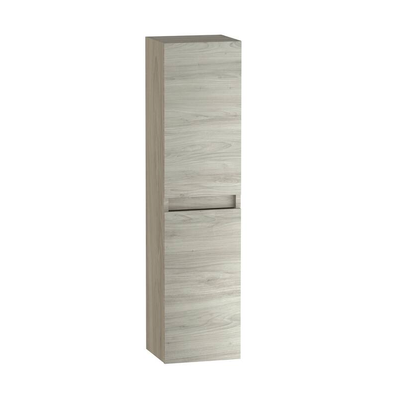 WS Bath Collections Menta COL01 Menta 55-1/8" Engineered Wood Wall - Grey Pine - Steel Finish