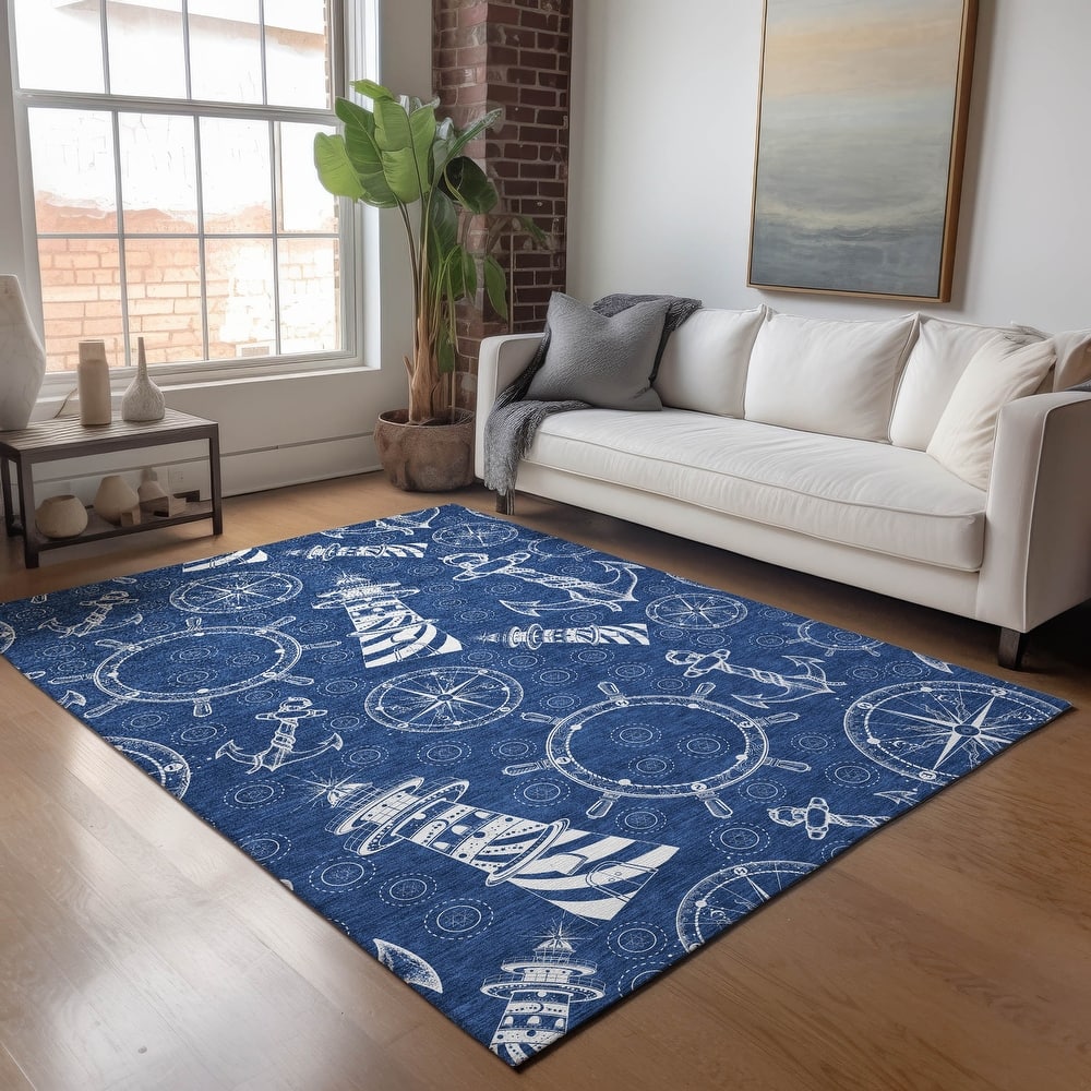 Premium Washable Super Soft Coastal Lighthouse Mayfield Rug