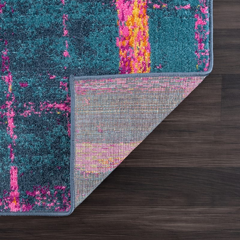 Abani Malibu MAL160A Modern Multicolor Stripes Area Rug