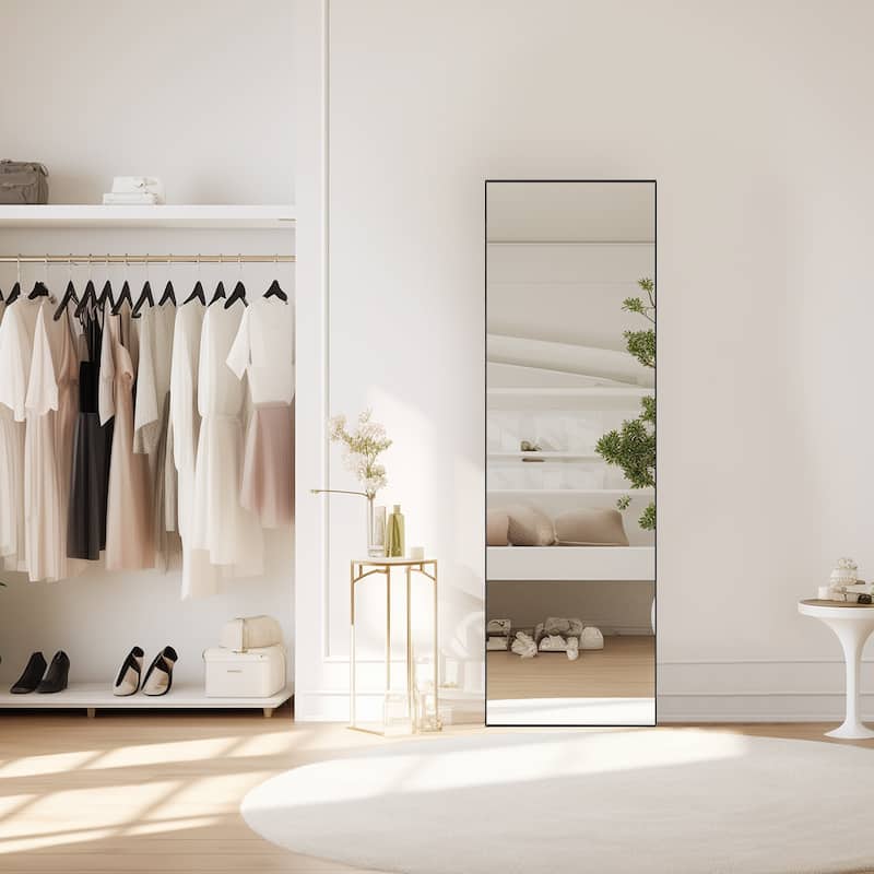 Modern Full-Length Floor Mirror with Stand