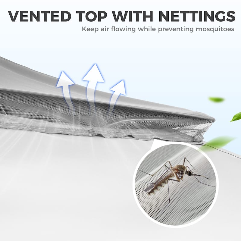 Ainfox 11x11ft Gazebo Outdoor Pop up Canopy with Mosquito Net and Carry Bag