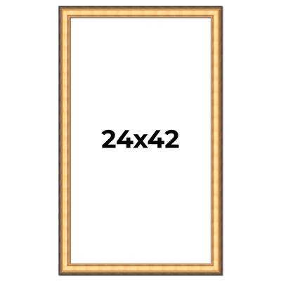 24x42 Frame Gold Plein Aire Solid Wood Picture Frame Width 2 Inches |