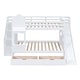 preview thumbnail 5 of 36, Full-Over-Full Castle Style Bunk Bed with 2 Drawers, 3 Shelves and Slide