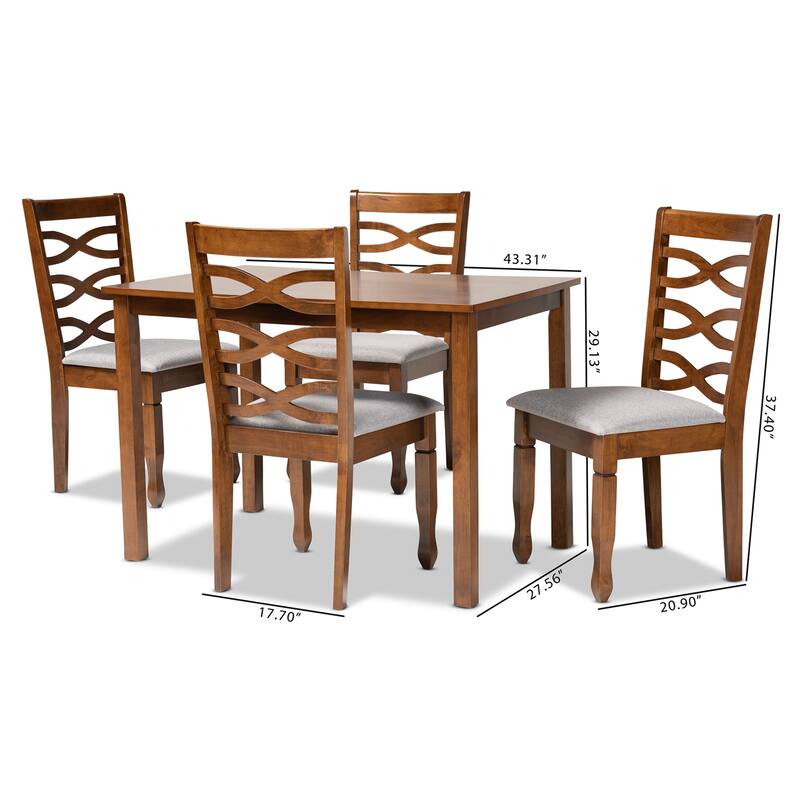 Lanier Modern and Contemporary 5-Piece Dining Set
