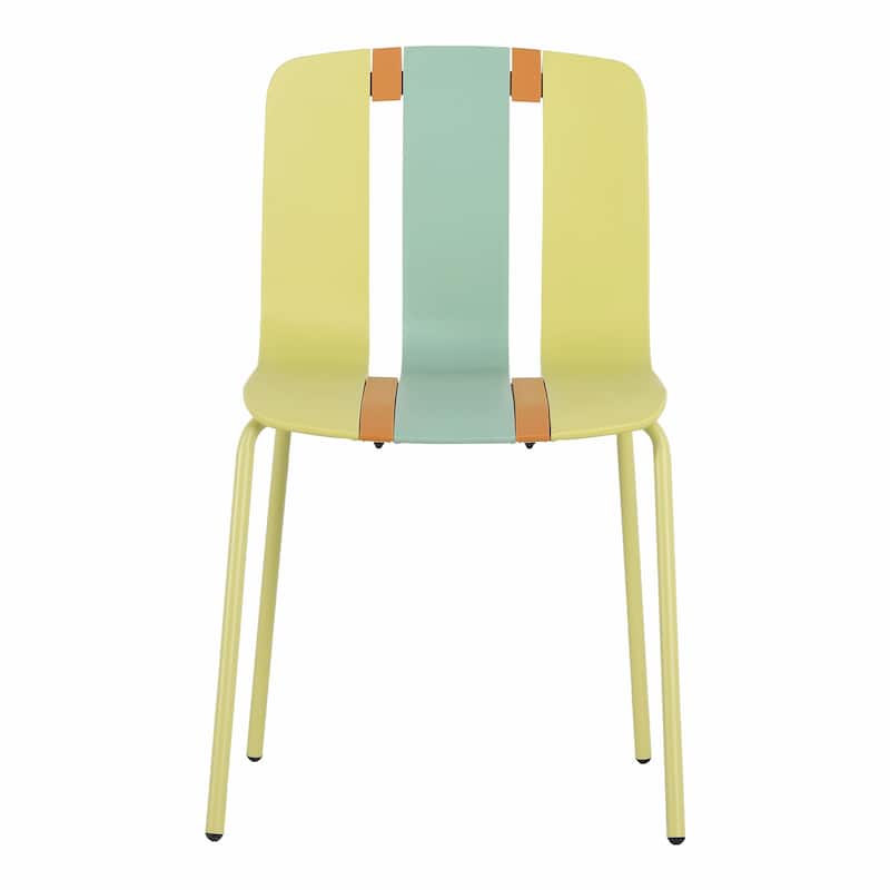 Vibrant PP Plastic Chairs with Metal Legs - 4-Pack