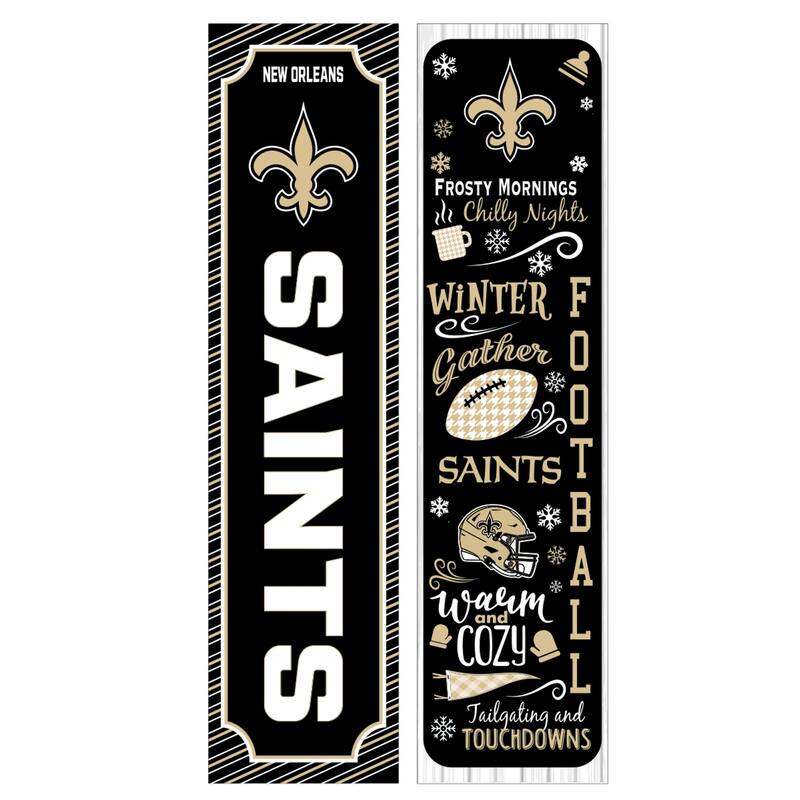 47" Double Sided Seasonal Porch Leaner, New Orleans Saints - 47" x 11.25"