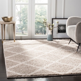 SAFAVIEH New York Shag Friedliese Trellis 1.2-inch Thick Rug