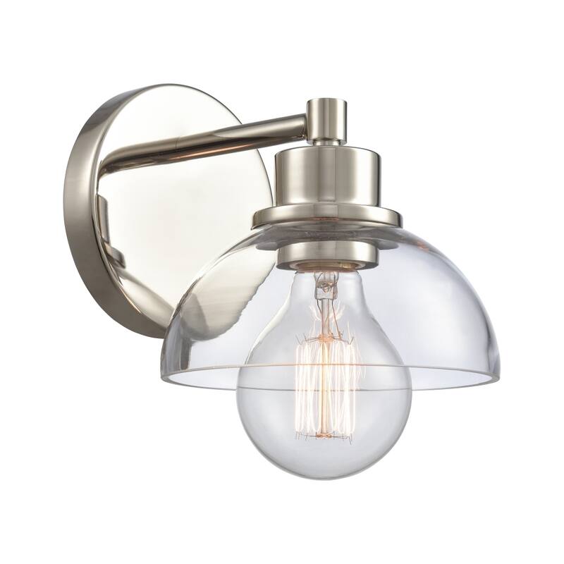 Julian 16-inch Wide 2-Light Vanity Light in Matte Black - 6 - Polished Nickel