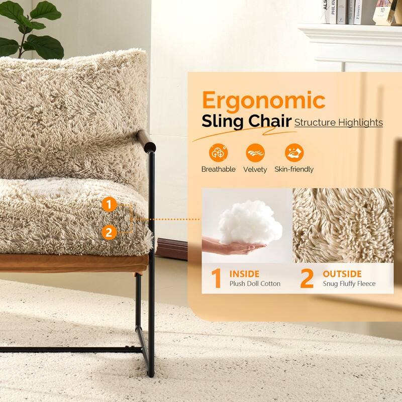 Lazy Chair - Rubber Wood Arms, Iron Frame (Living Room/Bedroom)