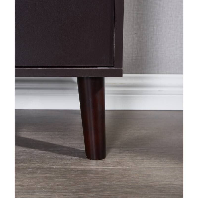 67" Bookcase with Doors, 3-tier Bookshelf