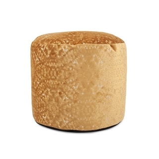 Allan Andrews Round Tall Pouf Pasini Gold
