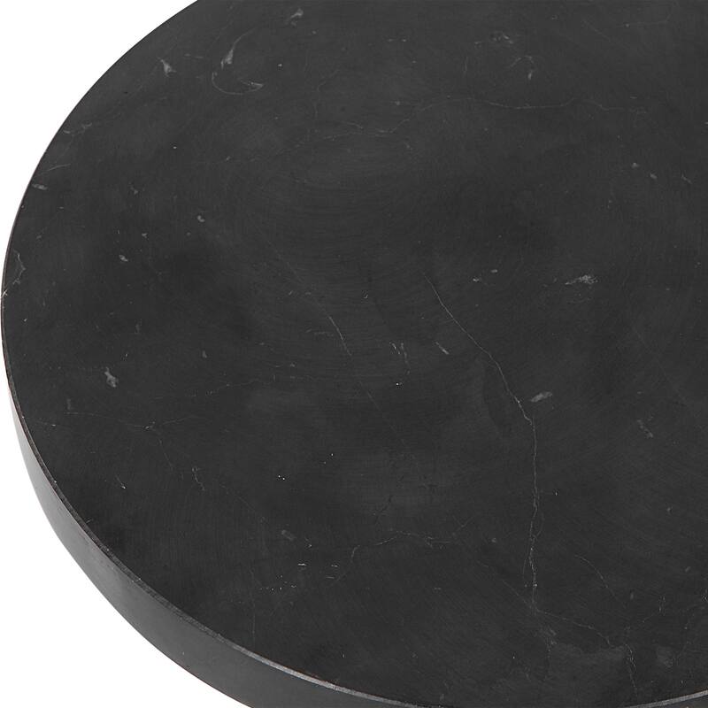 Beaded Marble Drink Table - 24" - Black