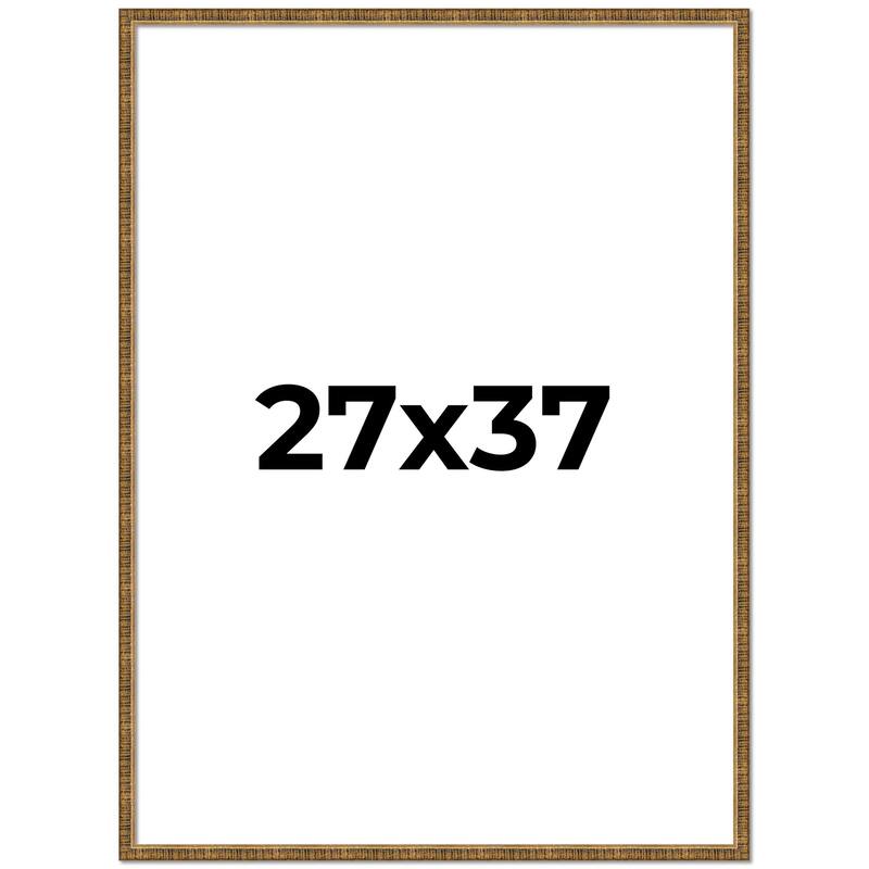 27x37 Frame Gold Kingsley Distressed Solid Wood Picture Frame Width