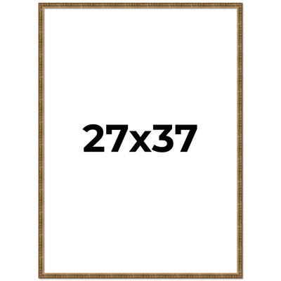 27x37 Frame Gold Kingsley Distressed Solid Wood Picture Frame Width
