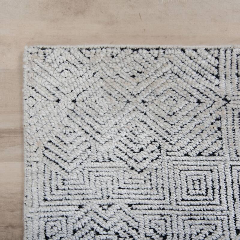 Alora Decor Cabana Hand Knotted Textured Geometric Rug