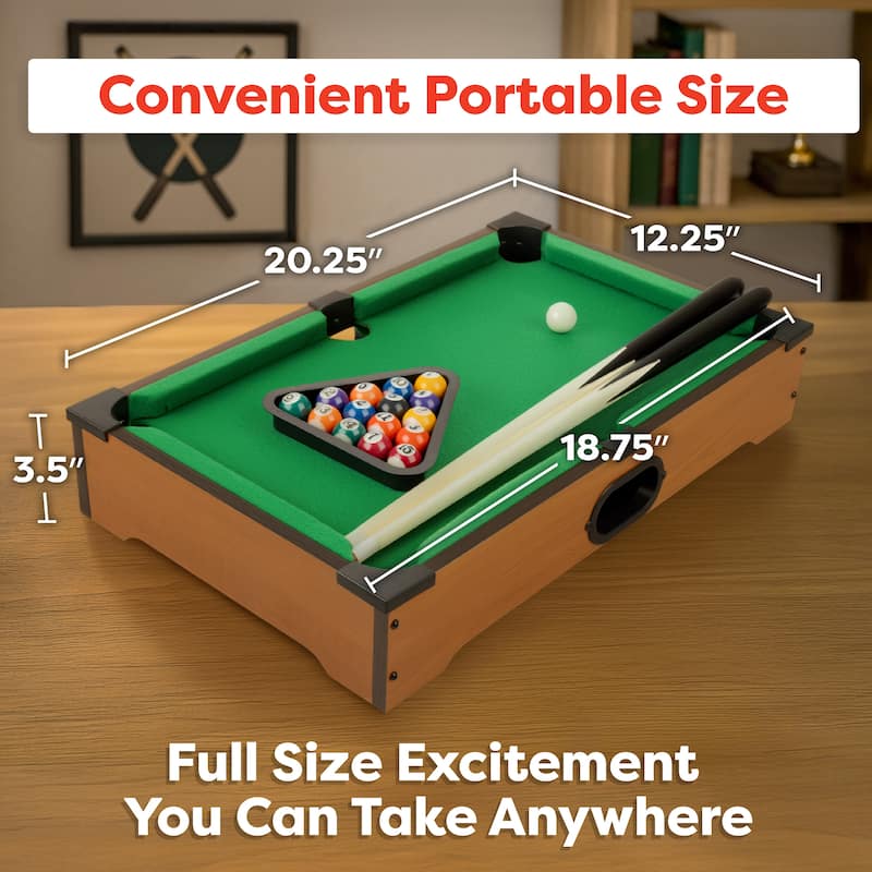 Mini Table Top Pool Table Set